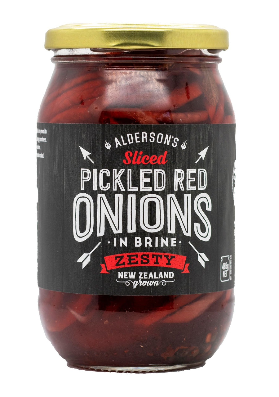 Aldersons Pickled Red Onions - Zesty